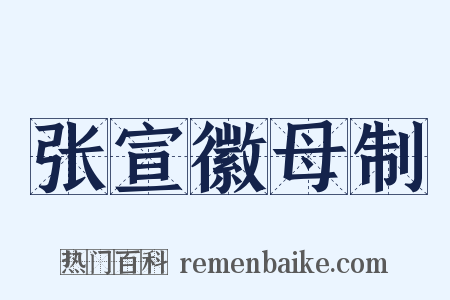 张宣徽母制是什么意思的图片